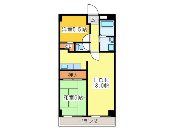 クォーレ今米の物件間取画像